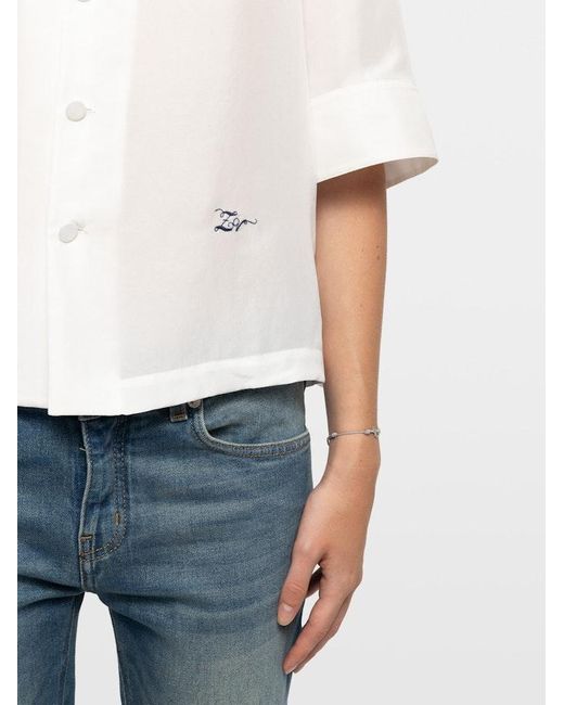 Zadig & Voltaire White Telmy Shirt 100% Silk