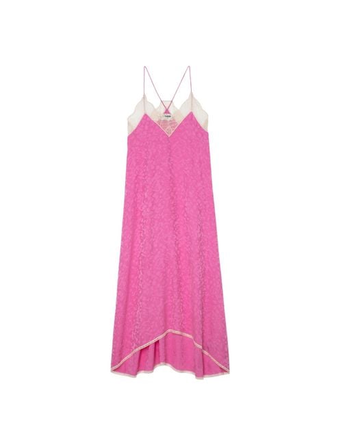 Zadig & Voltaire Pink Risty Silk Dress