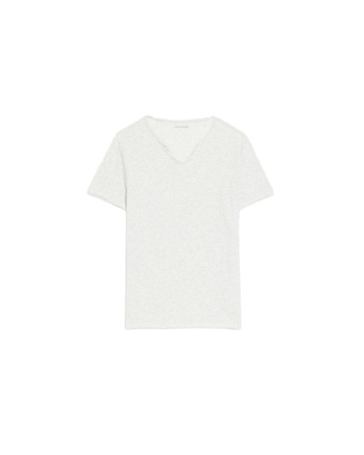 Zadig & Voltaire White Monastir Henley T-Shirt for men