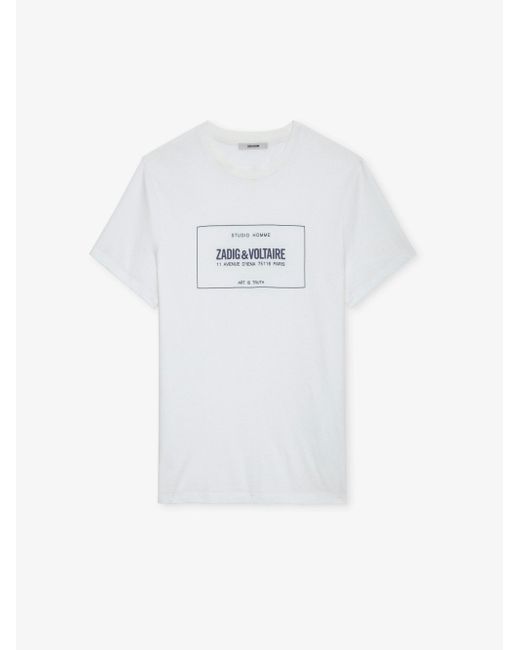 Zadig & Voltaire T-Shirt mit Logo-Print in White für Herren