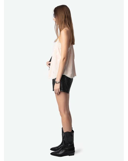 Zadig & Voltaire White Christy Heart Camisole
