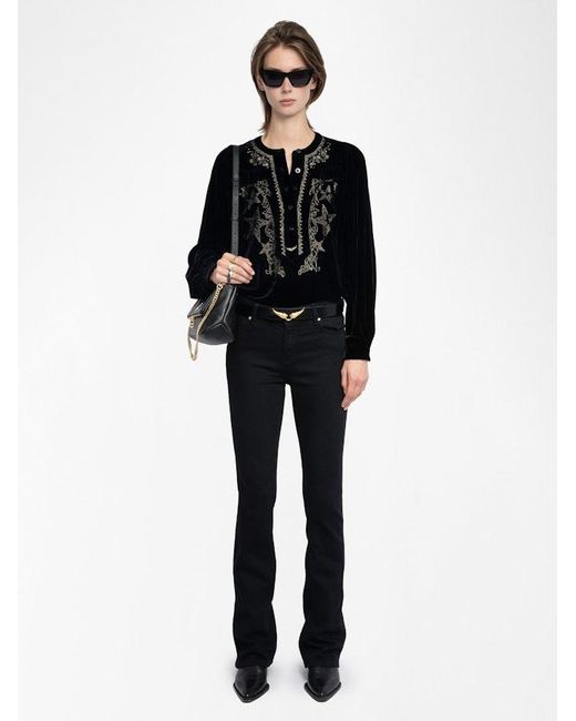 Zadig & Voltaire Black Tigy Blouse