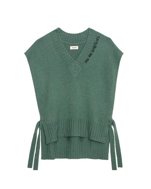 Zadig & Voltaire Green Pullover Maddy 100% Kaschmir