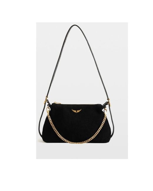 Zadig & Voltaire Black Jim Mini Suede Bag