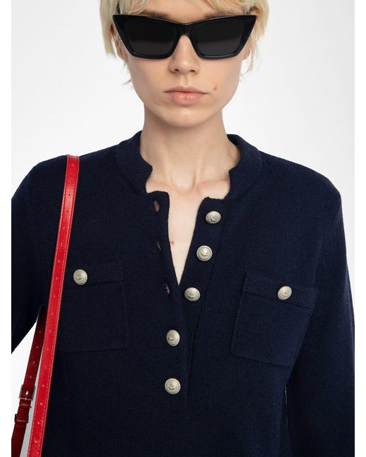 V-Neck Knitwear Zadig & Voltaire en coloris Blue