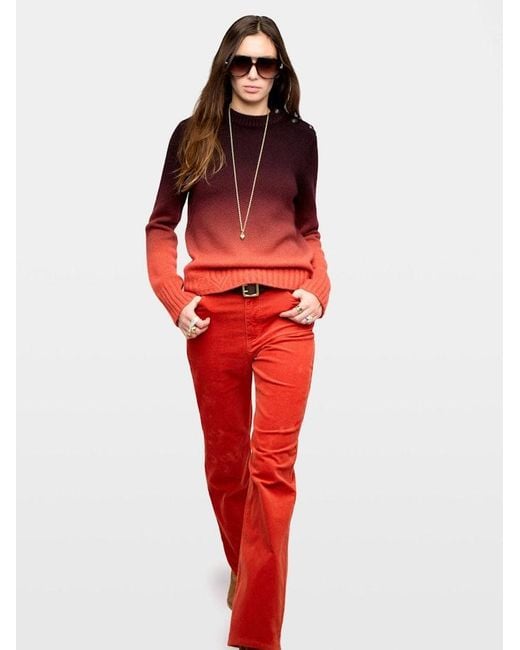 Zadig & Voltaire Red Malty Jumper 100% Cashmere