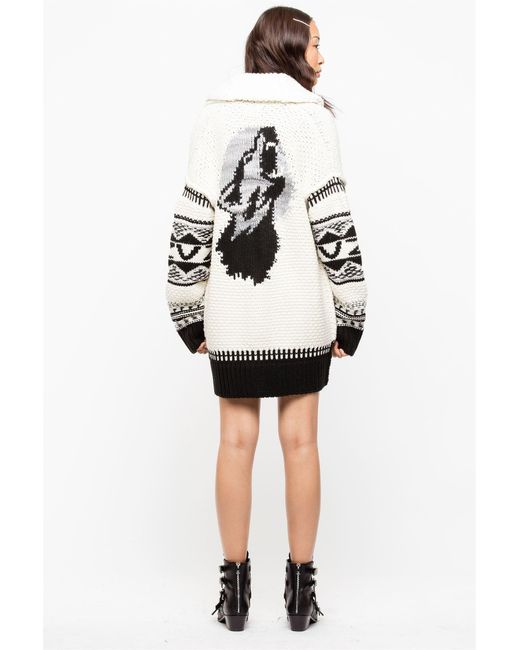 Zadig u0026 Voltaire Cardigan Ella Mawc Show in Natural | Lyst