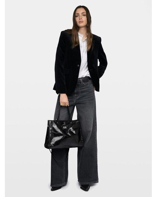 Zadig & Voltaire Black Vavy Velvet Blazer