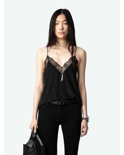 Zadig & Voltaire Black Christy Camisole 100% Silk