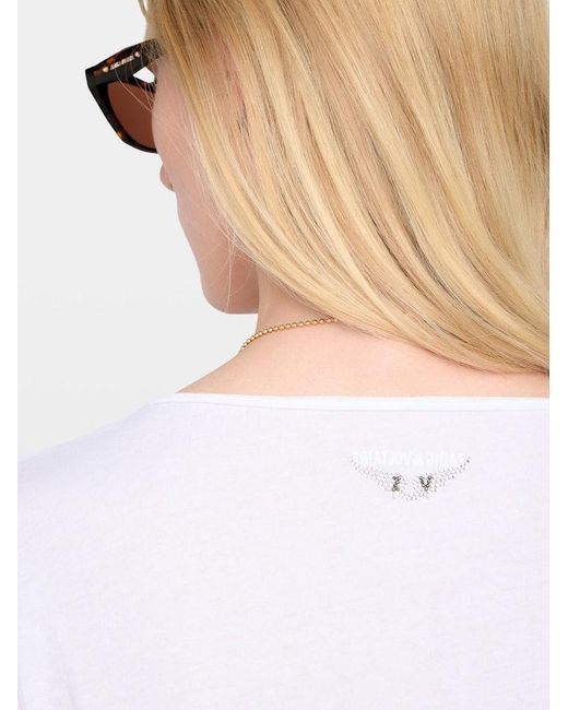 Zadig & Voltaire White Henley T-Shirt