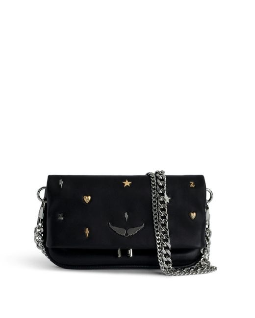 Zadig & Voltaire Rock Nano Lucky Charms Clutch in Black | Lyst UK