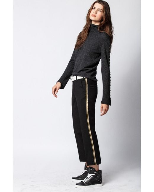 Pantalon Posh Militaire Noir - Taille 36 - Femme Zadig & Voltaire en  coloris Noir | Lyst