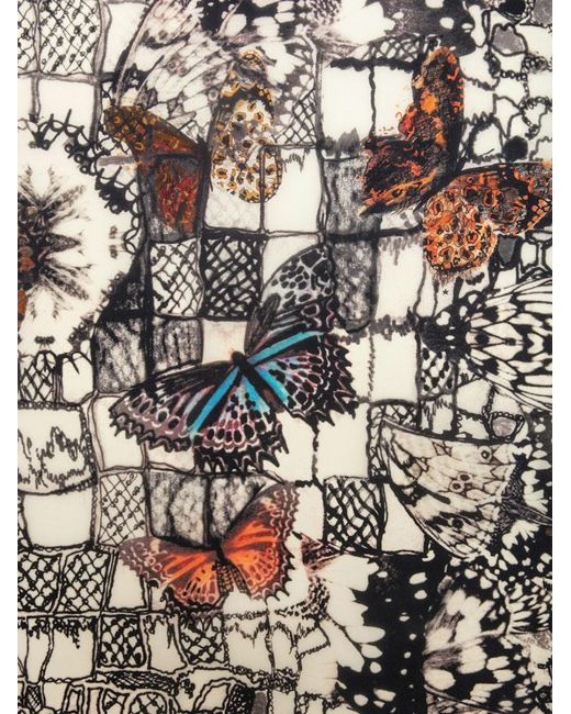 Zadig & Voltaire Multicolor Blondie Butterfly Lace 130 Scarf