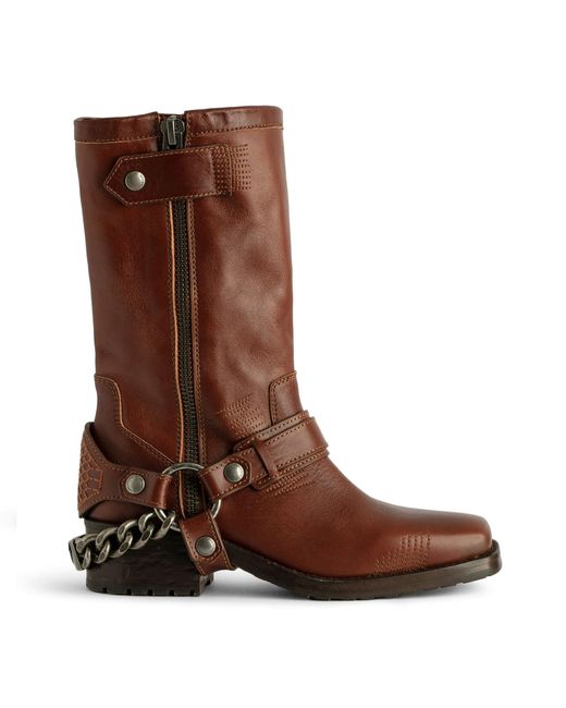 Zadig & Voltaire Brown Igata Ankle Boots