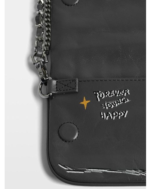 Zadig & Voltaire Gray Rock Nano Humberto Clutch