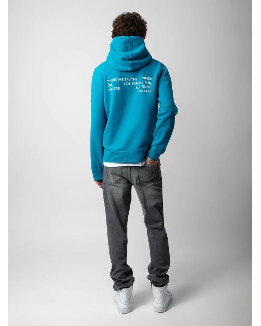 Zadig & Voltaire Blue Sanchi Photoprint Sweatshirt for men