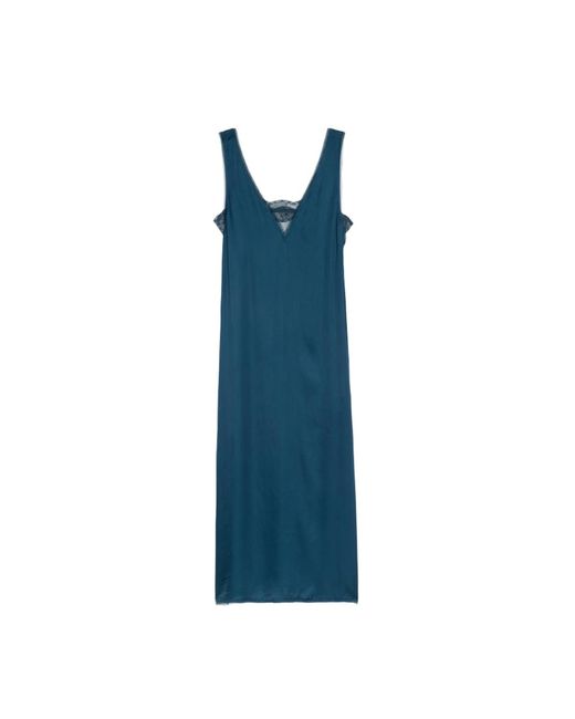 Zadig & Voltaire Blue Renzo Satin Dress