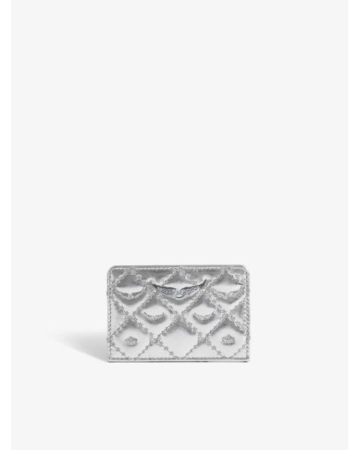 Tarjetero Zv Pass Monogram Metal Zadig & Voltaire de color White