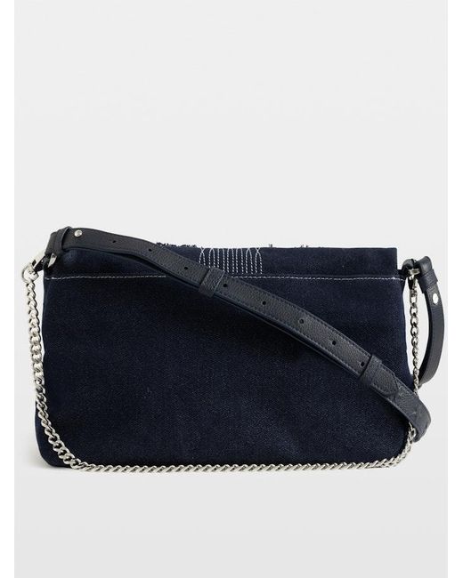 Zadig & Voltaire Black Rocky Ii Denim Bag