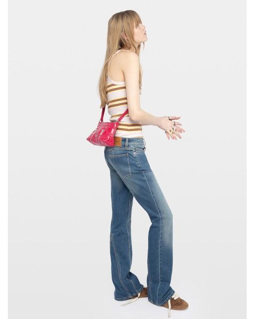 Zadig & Voltaire Pink Sunny Mood Vintage Patent Bag