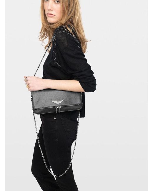 Zadig & Voltaire Black Rock Clutch Bag