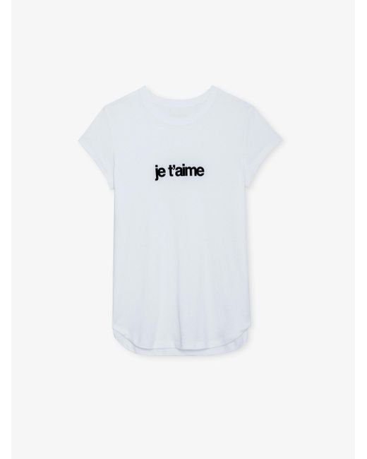 Zadig & Voltaire White T-Shirt Woop Je T'aime