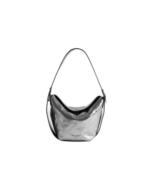 Zadig & Voltaire White Baby Jane Vintage Metal Bag