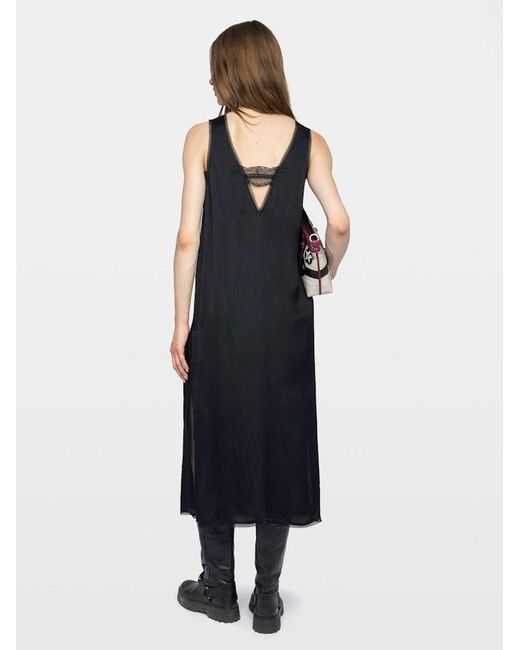 Zadig & Voltaire Blue Renzo Satin Dress