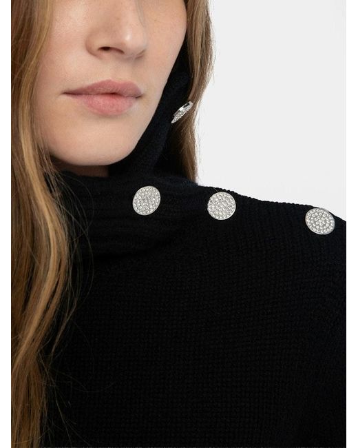 Zadig & Voltaire Black Nalma 100% Cashmere Jumper