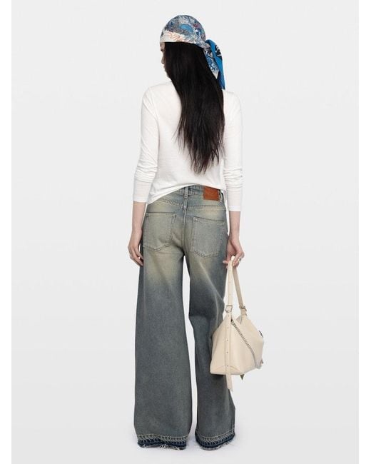 Zadig & Voltaire White Henley T-Shirt Tina
