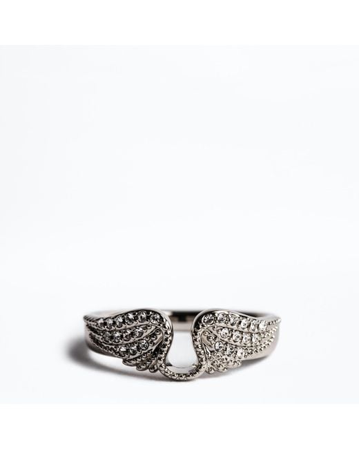 Zadig Voltaire Mila Ring in Metallic Lyst UK