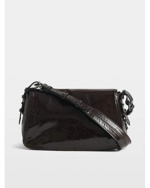 Zadig & Voltaire Black Le Zouzou Vintage Patent Bag