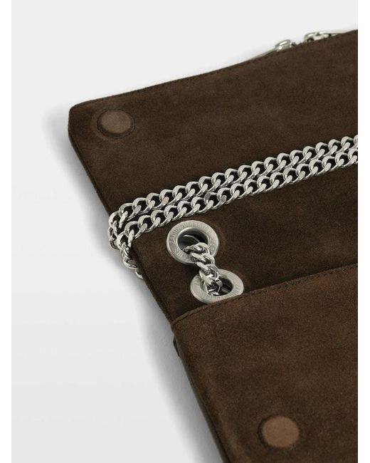Zadig & Voltaire Brown Rock Ii Suede Clutch
