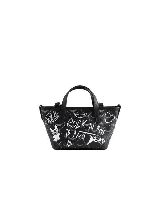 Zadig & Voltaire Black Z Shopper Nano Rock Tag Bag