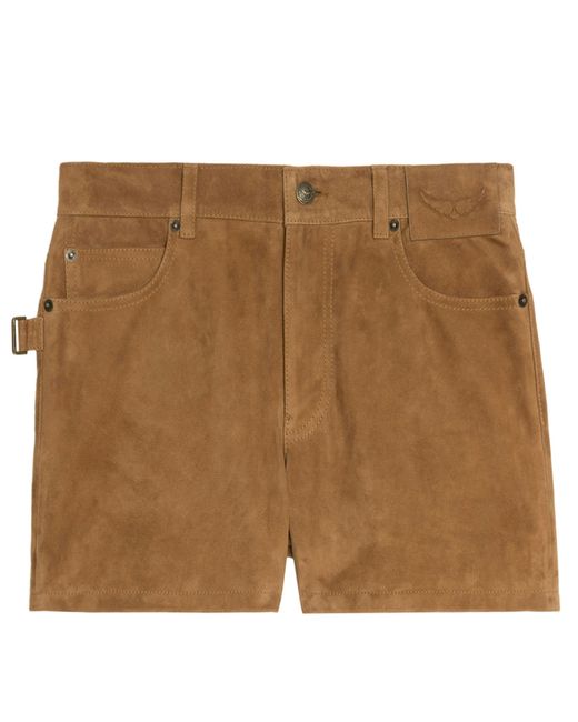 Short sadys cuir suede Zadig & Voltaire en coloris Natural