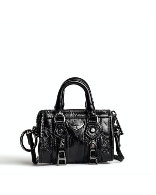 Zadig & Voltaire Black Sunny Vintage Grigri Charm Bag Leather