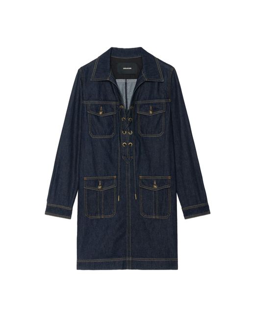 Robe remacha denim Zadig & Voltaire en coloris Blue