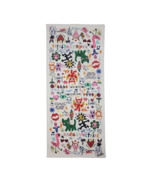 Pañuelo Largo Delta Zadig & Voltaire de color White