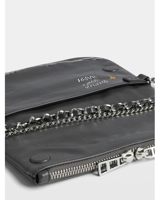 Zadig & Voltaire Gray Rock Nano Humberto Clutch