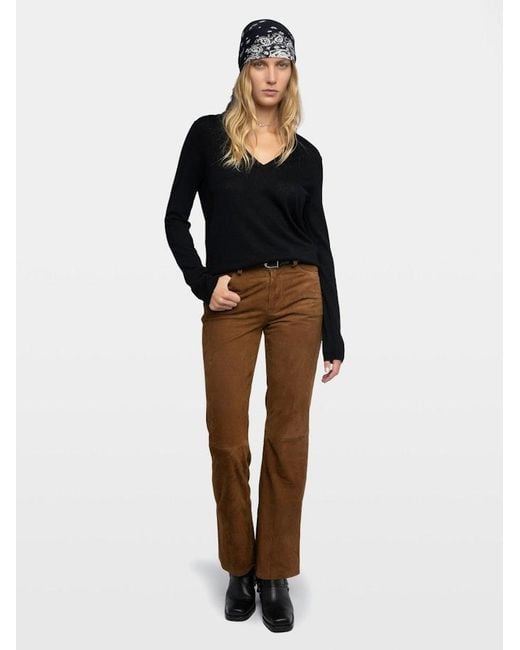 Zadig & Voltaire Black Rivy Jumper 100% Cashmere