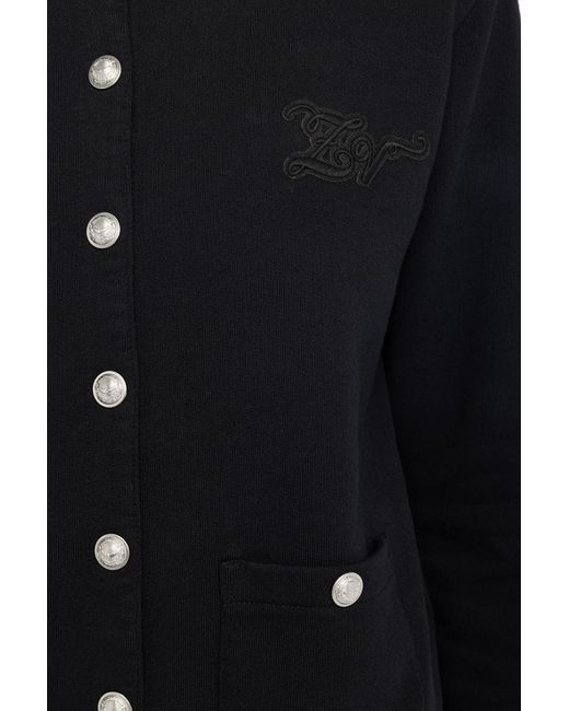 Zadig & Voltaire Black Cama Buttoned Sweatshirt