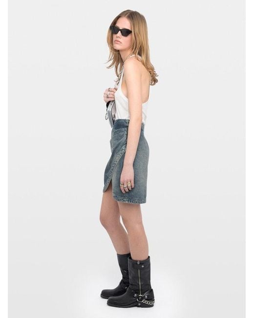 Zadig & Voltaire Blue Skirt Julipe Denim