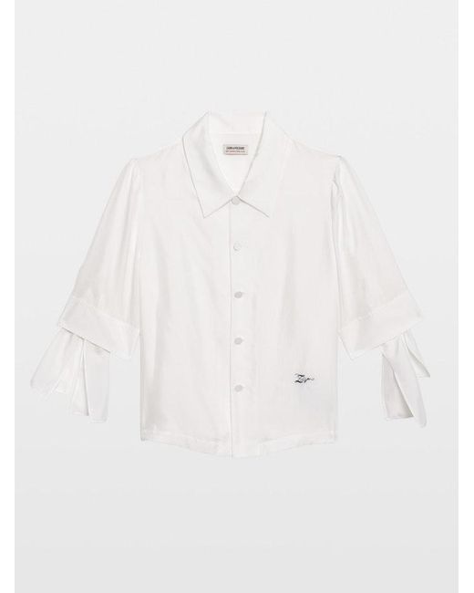 Zadig & Voltaire White Telmy Shirt 100% Silk