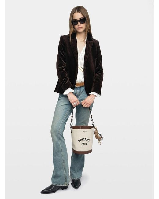 Zadig & Voltaire Black Vavy Velvet Blazer