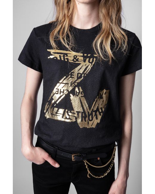 Zadig & Voltaire Zoe Zv New Blason T-shirt in Black | Lyst UK