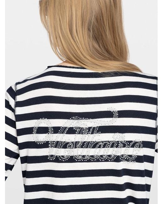 Zadig & Voltaire Blue Henley T-Shirt