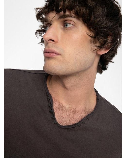 Zadig & Voltaire Multicolor Henley T-Shirt Monastir for men
