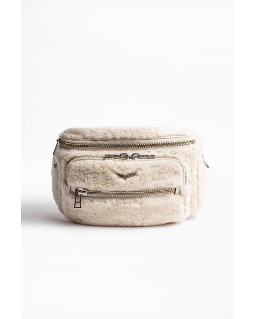 Sac banane shearling Zadig & Voltaire en coloris Natural