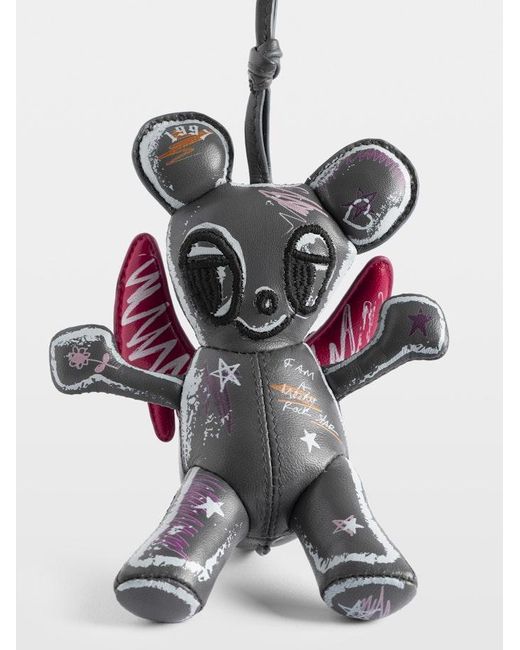 Zadig & Voltaire White Sassy Mouse Keychain