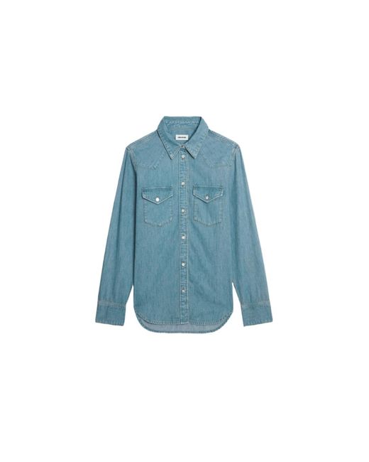 Zadig & Voltaire Blue Thelma Denim Shirt